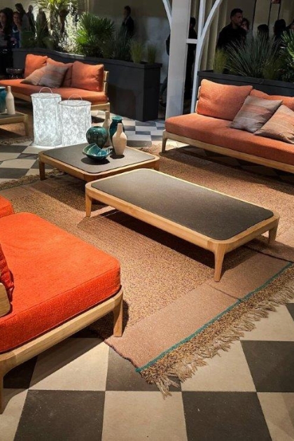 Outdoor fabrics for indoor use
